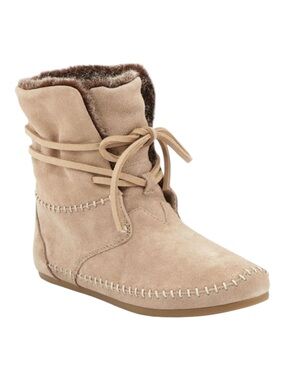 Women’s Toms Zahara Suede Ankle Booties Moccasin -Size 6.5